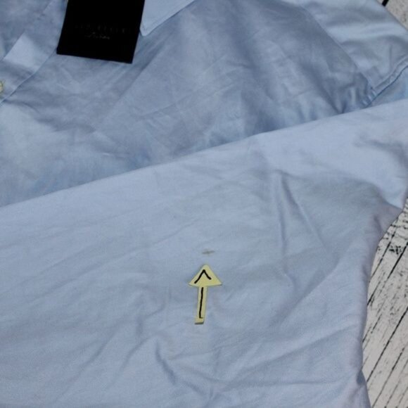 NWT Ted Baker London 17.5 Blue French Cuff Paisley Collar Office Dress Shirt - Picture 7 of 8